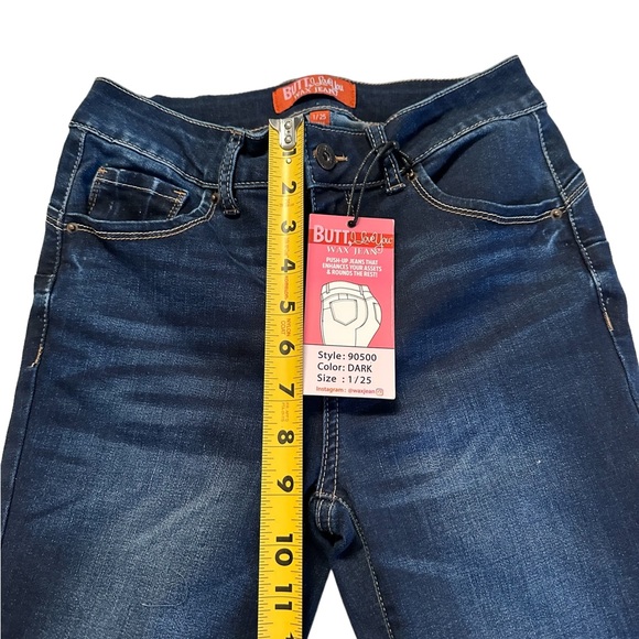 Butt I Love You High Rise Butt Lifting Wax Jeans Size 1/25 - Picture 16 of 17
